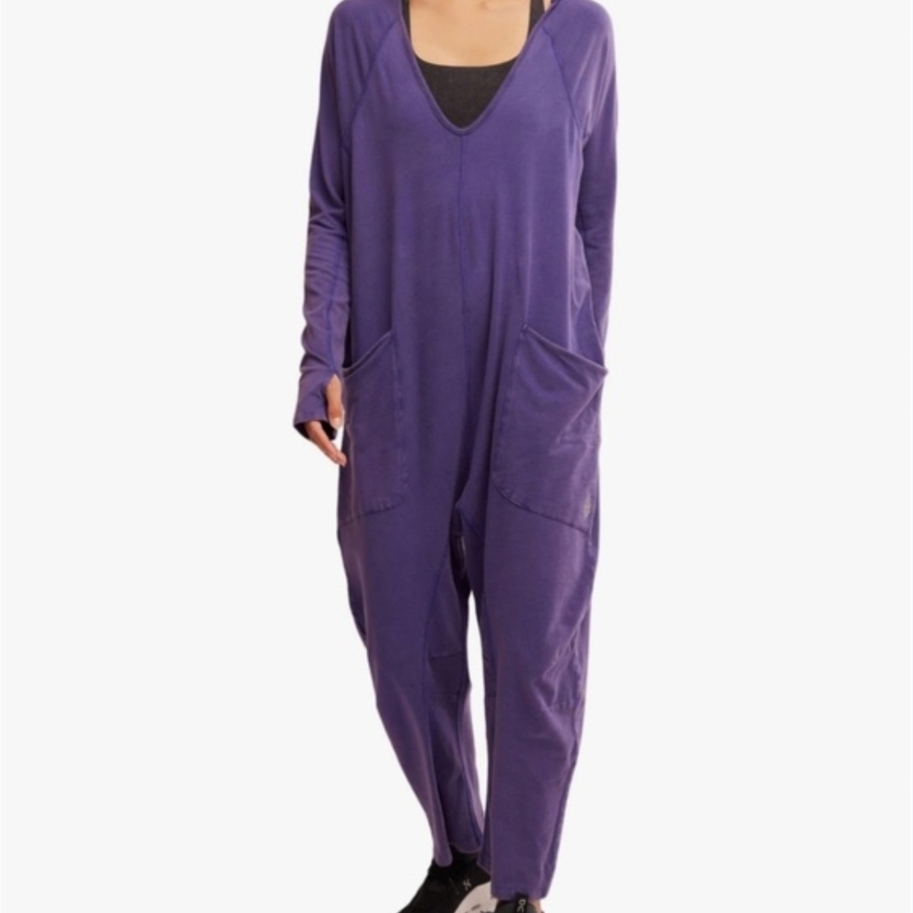 Free People Deep Purple Jumpsuit